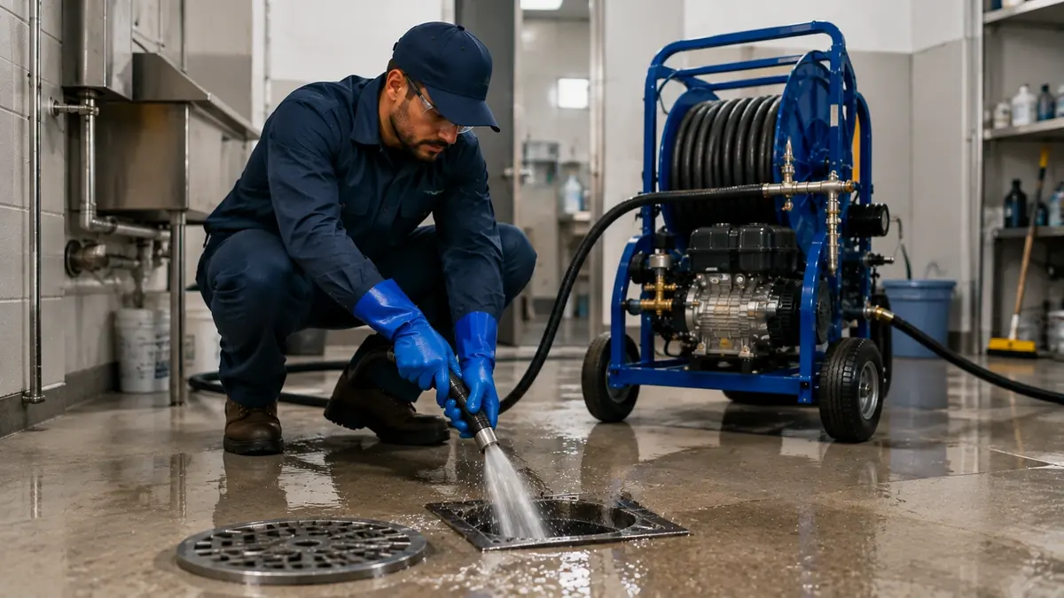 Floor Drain Hydro Jet Cleaning in Fairfax