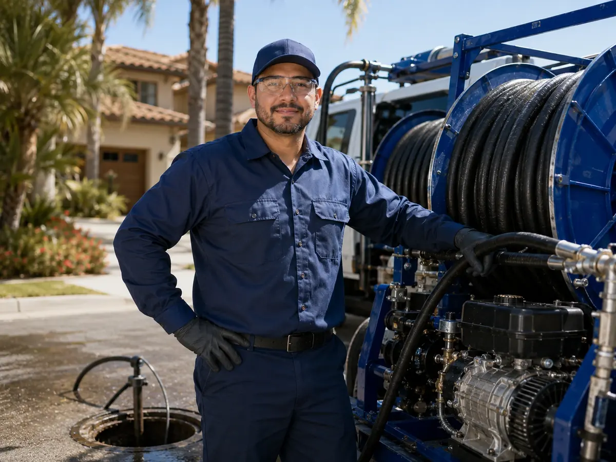 Hydro jet sewer cleaning in Fairfax