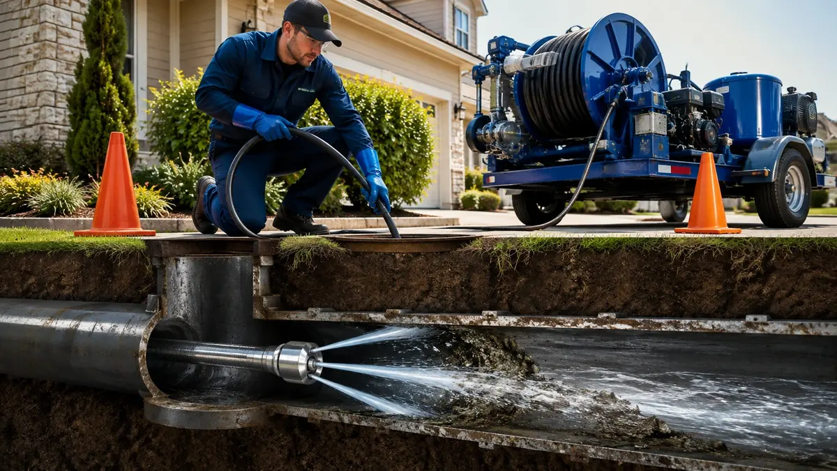 Main Sewer Line Hydro Jet Cleaning in Fairfax